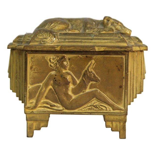 Art Deco Bronze Box, France, 1930s For Sale