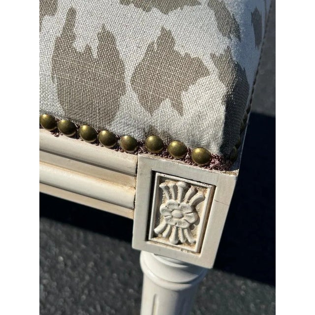 Upholstered Bench With Animal Print For Sale - Image 9 of 13