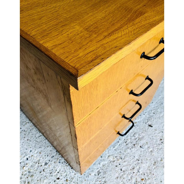 Mid-Century Oak Storage Cabinet on Wheels, 1960s For Sale - Image 9 of 18