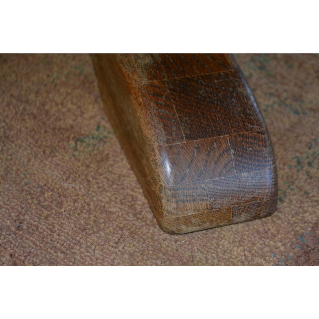 Vintage 1970's Mid Century Wood & Brown Glazed Tiled Top Octagonal Coffee Table Germany For Sale - Image 14 of 15
