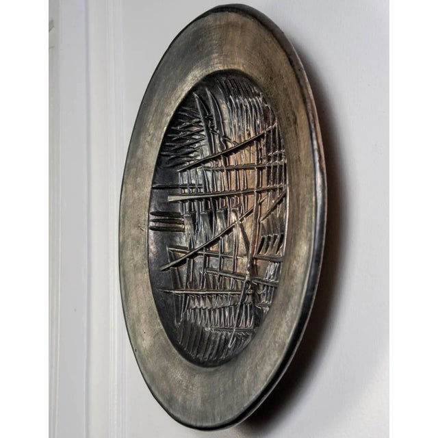 Vintage Sculptural Ceramic Wall Plate by Arnaldo Pomodoro For Sale - Image 4 of 6