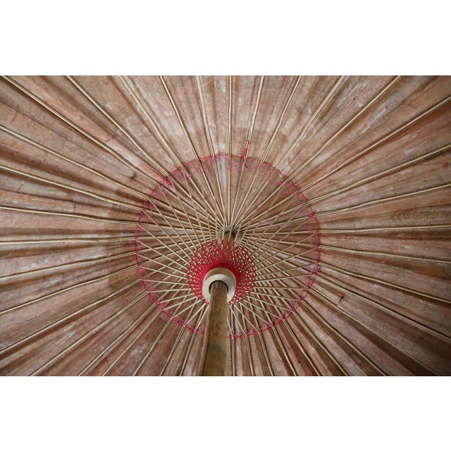 Pair of Extra-Large Vintage Chinese Dragon & Phoenix Oil-Paper Parasols For Sale - Image 10 of 18