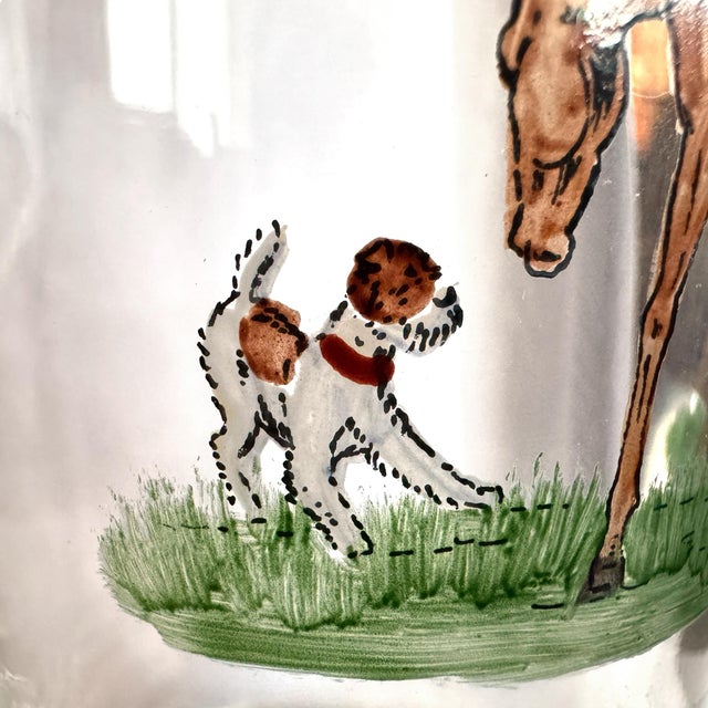 Set of Six Hand-Painted Horse Highball Glasses For Sale - Image 9 of 12