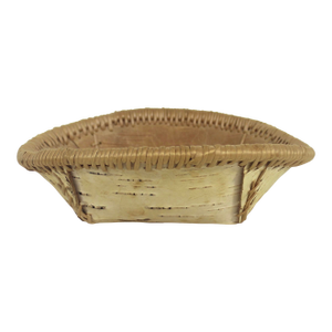 Vintage Birch Bark Bowl or Basket, Handmade, Hand Stitched, Fruit Bowl, Holiday Decor, Shelf Styling Staging, Natural, Cabin Style, Scandi