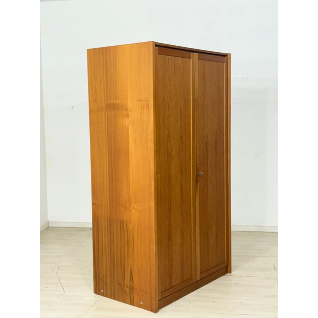 Brown Danish Teak Wardrobe, 1960s For Sale - Image 8 of 12