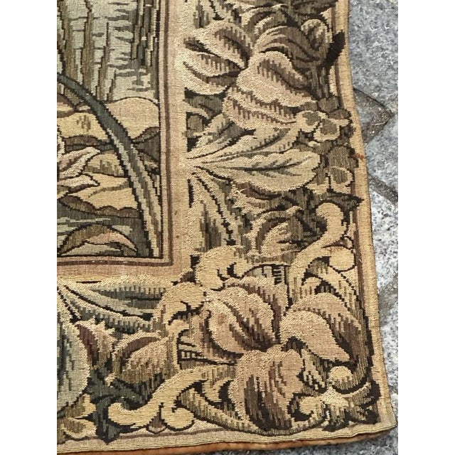 Vintage French Aubusson Style Jacquard Tapestry Panel, 1940s For Sale - Image 11 of 18