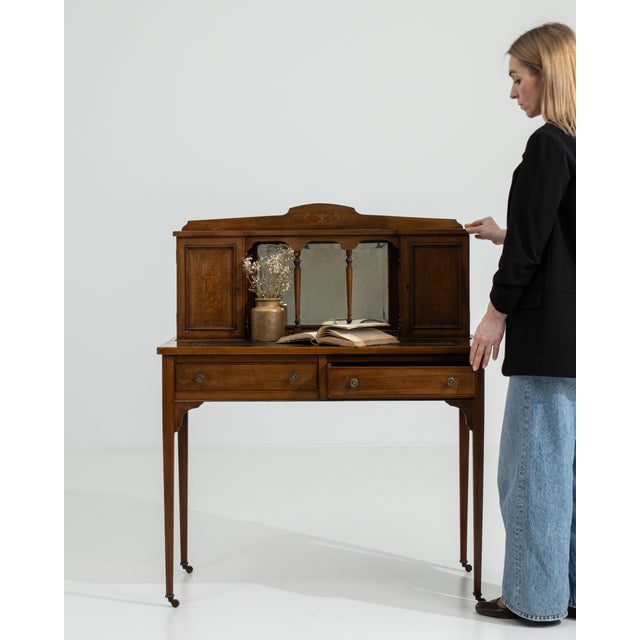 19th Century Edwardian Secretary Desk For Sale - Image 11 of 15