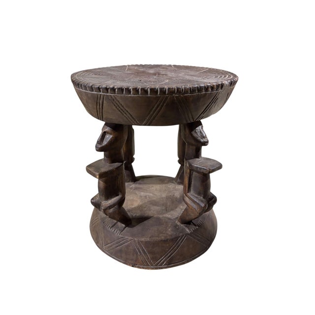 Vintage African Dogon Tribe Milk Stool, Mali 10" H For Sale - Image 4 of 7