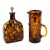 Christian Dior Home Tortoiseshell Glass Barware Pitcher and Decanter, circa 1960 For Sale