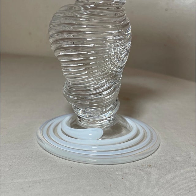 Vintage Hand Blown Art Glass 5th Street Studio Glass Ltd. Wine Glass Goblet Cup For Sale - Image 10 of 13