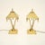 A stylish and extremely well made pair of vintage brass table lamps, made in England and dating from the 1970’s. They are...
