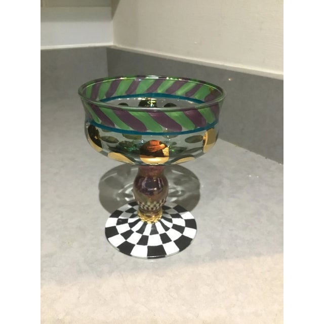 1990s 1990s Mackenzie Childs Champagne Glasses, a Pair For Sale - Image 5 of 6