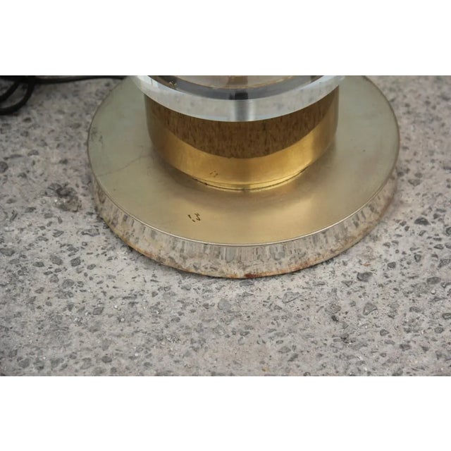 Vintage Metal and Acrylic Glass Table Lamp, 1970s For Sale - Image 3 of 9