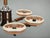 1930s Large Art Deco Wood and Glass Six-Light Chandelier in Chrome, 1930s For Sale - Image 5 of 16