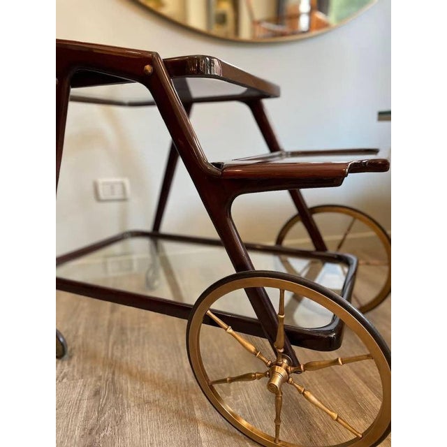 Vintage Wooden Cart with Removable Tray, 1960s For Sale - Image 11 of 17