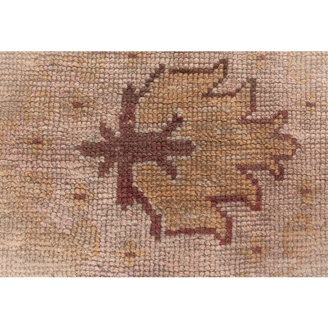 Textile Antique Turkish Oushak Rug For Sale - Image 7 of 9
