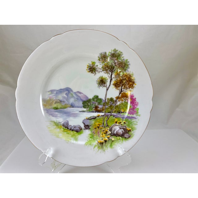 English Mid 20th Century Shelley English Lakes Trio Dessert Set For Sale - Image 3 of 5