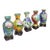 Set of 5 Miniature Chinese Cloisonné Vases | Floral Motif With Wood Stands & Box For Sale
