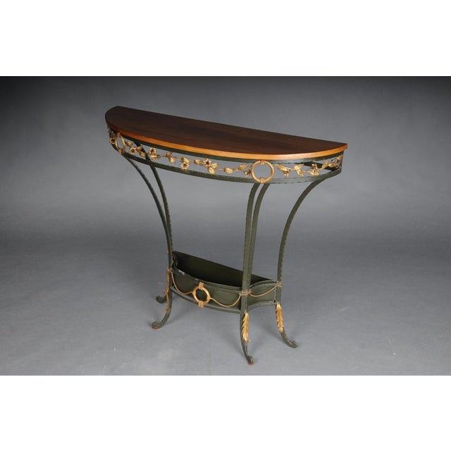 Gilded Wrought Iron Country House Wall Console, France For Sale - Image 9 of 18