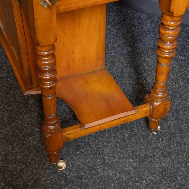 Antique Victorian Satin Birch Washstand For Sale - Image 3 of 11