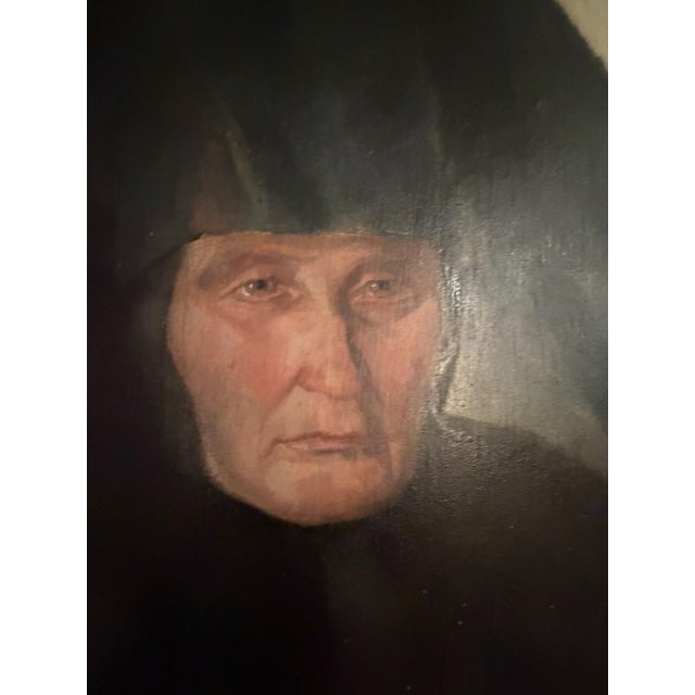 Karl Mons, Schwälmer Woman with Evening Headdress, Oil Painting on Canvas, Framed For Sale - Image 9 of 12