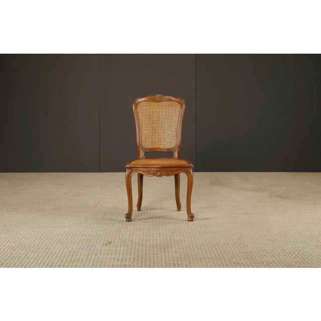 Pair of Antique Louis XV Style Walnut Caned Side Chairs, France, 19th Century For Sale - Image 11 of 18