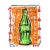 Fizz One Out - Abstract Green & Orange Bottle Still Life Artwork by Gary John For Sale