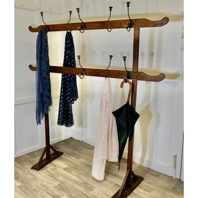 Wood French Arts & Crafts Double-Sided Gilt Pine Hanging Rail, 1900 For Sale - Image 7 of 9