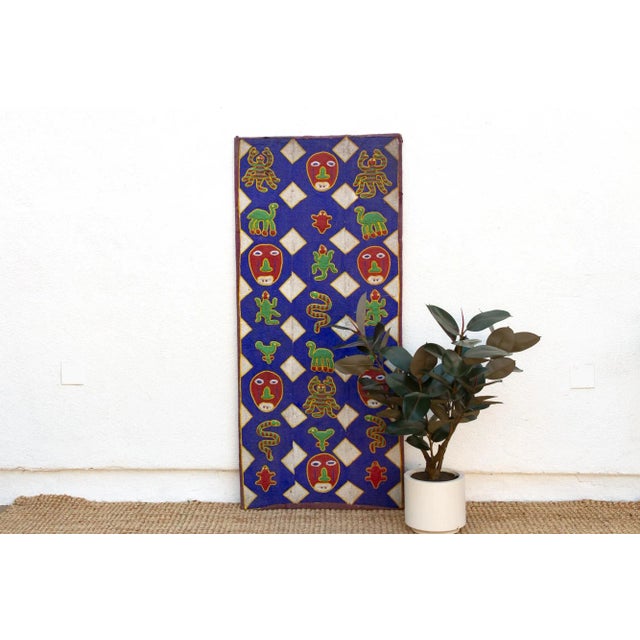 Vintage Yoruba Spirit Beaded Wall Panel For Sale - Image 11 of 11