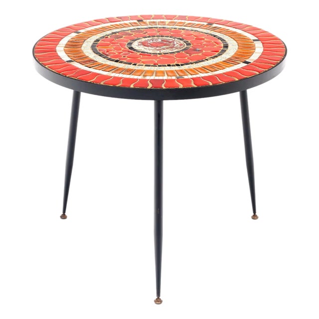 Period Mid-Century French Tiled Table For Sale
