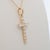 2020s Lab Diamond Cross Pendant in Solid 14k Gold – 3mm Elegant Minimalist Jewelry For Sale - Image 5 of 7
