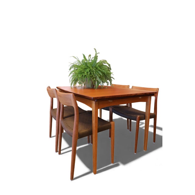 Brown Swedish Dining Table in Teak and Oak with Extendable Leaves, 1960s For Sale - Image 8 of 18