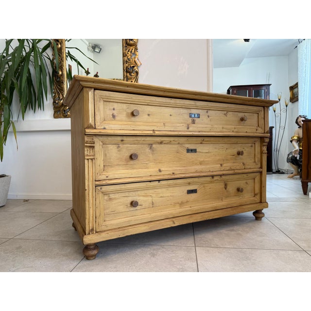 Antique Biedermeier Chest of Drawers with Drawers For Sale - Image 4 of 13