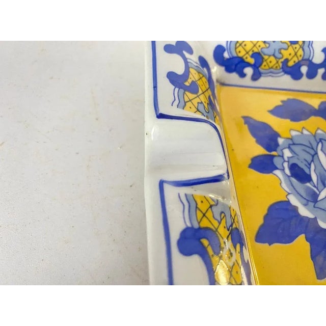 Blue and Yellow Ceramic Ashtray or Vide Poche, Italy, 1960s For Sale - Image 3 of 8