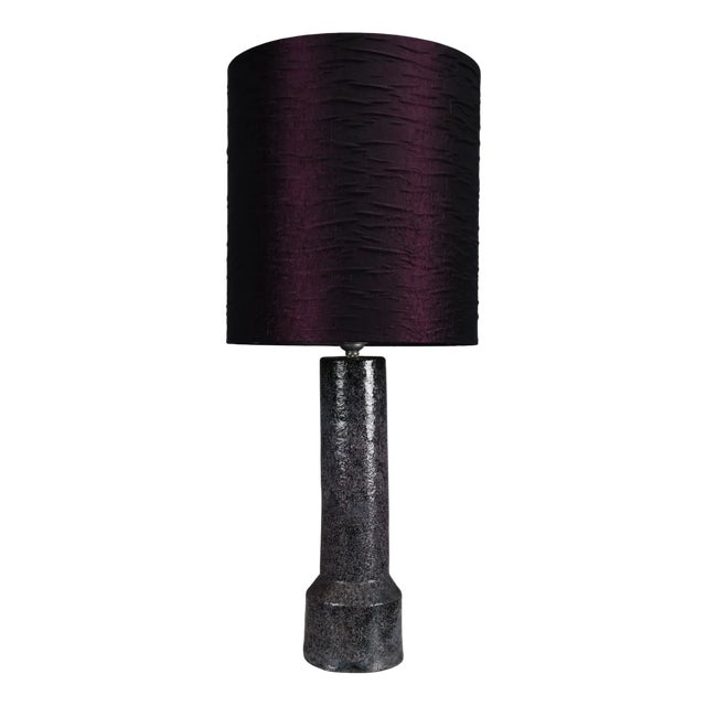 Mid-Century Modern Purple Ceramic Table Lamp by Pieter Groeneveldt, 1960 For Sale