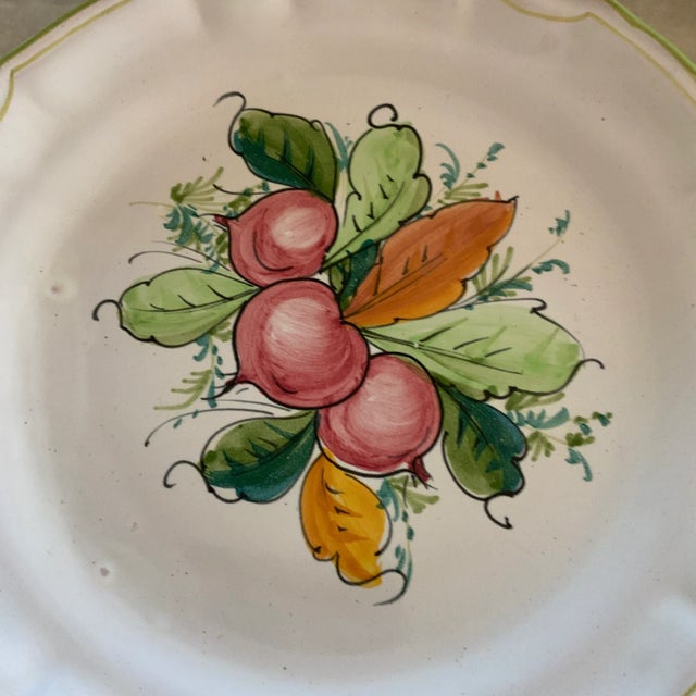 Vintage Italian Vegetable-Themed Platter With Salad Plates, 9 Piece Set For Sale - Image 12 of 13