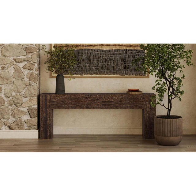 Rustic Scandinavian Teak Console Table For Sale - Image 4 of 12