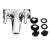 American Universal Chrome Plastic Basin Sink Faucet Lavatory 2 Handles Vanity Mixer Tap For Sale - Image 3 of 7