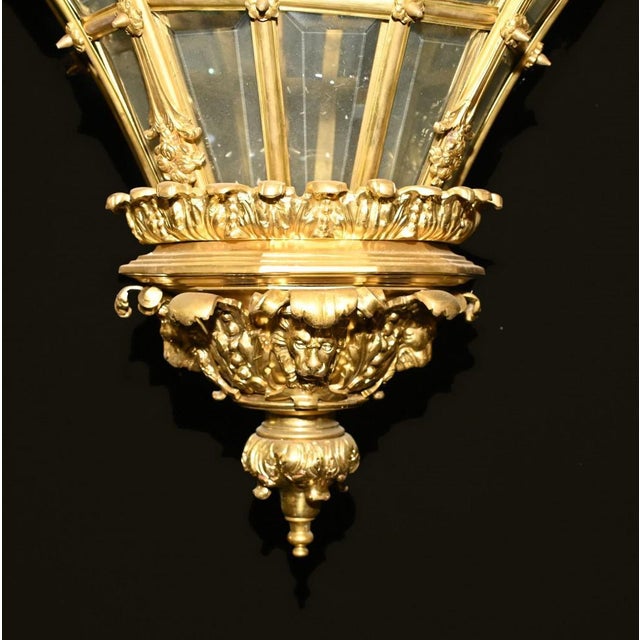Louis XIV French Gilt Lantern Versailles Lamp Light For Sale - Image 3 of 10