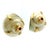 A striking pair of vintage earrings by MAZ, crafted in 14 karat yellow gold and centered on beautifully carved natural...