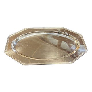 Silver-Plated Metal Tray with Villars Pattern from Christofle For Sale