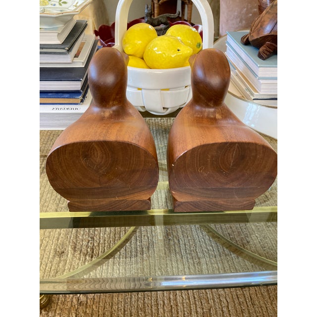 Vintage Wooden Duck Bookends- a Pair For Sale In Denver - Image 6 of 12