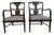 Late 20th Century Mark David Federal Style Carved Mahogany Pineapple Armchairs - A Pair For Sale