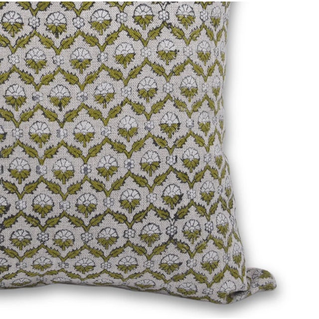 Contemporary Fabdivine Block Print Pillow Cover 26x26 Inch - Shehnaz For Sale - Image 3 of 4