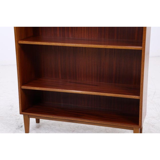 Wood Mid-Century Mahogany 4-Shelf Bookcase For Sale - Image 7 of 12