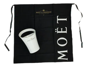 Moet & Chandon Champagne Bucket With Black Apron by Jean-Marc Gady - the 2 Pieces