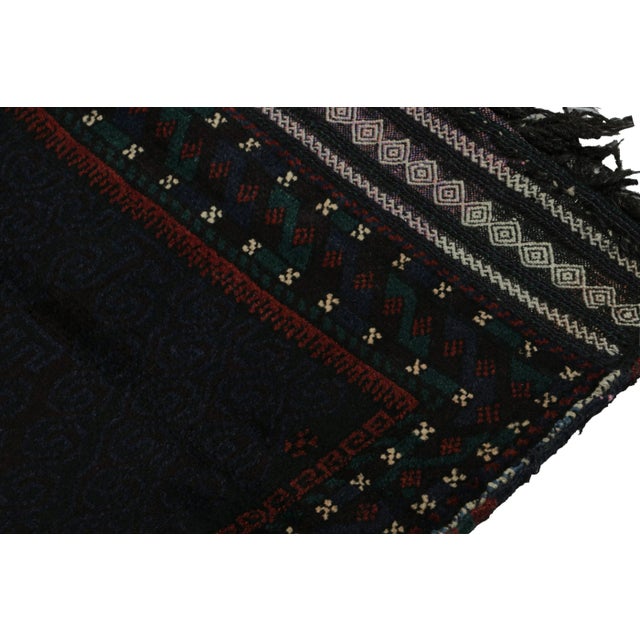 Rug & Kilim’s Baluch Tribal Rug in Navy Blue With Geometric Patterns For Sale In New York - Image 6 of 8
