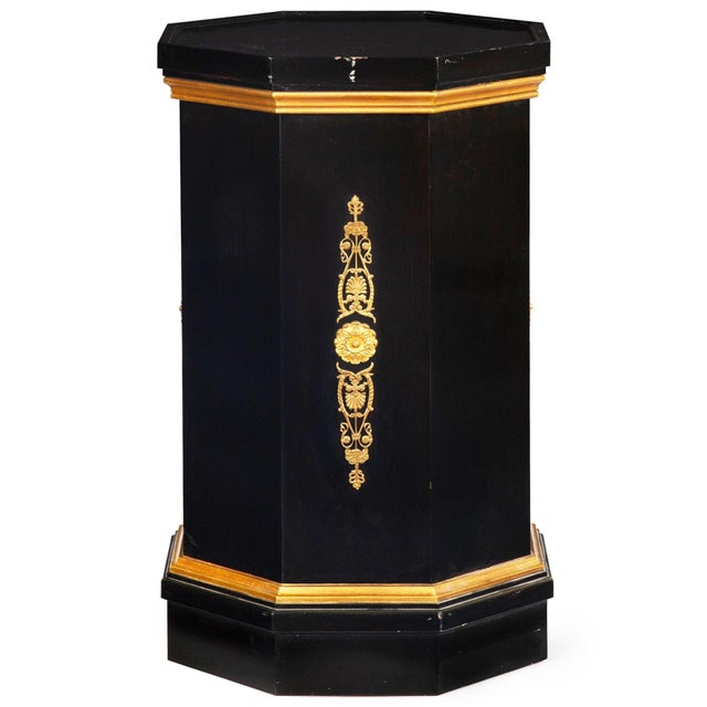 Mid 20th Century French Hollywood Regency Ebonized Pedestal Column, Style of Maison Jansen For Sale - Image 5 of 14