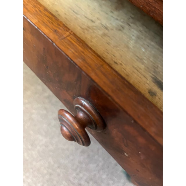 Antique Mahogany English Etegere Dumb Waiter Three Tiered Trolly With Drawers For Sale - Image 9 of 9