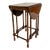Baker Furniture Burled Walnut Gate Leg Drop Leaf Side Table For Sale